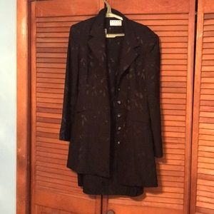 Black on black two piece dressy outfit